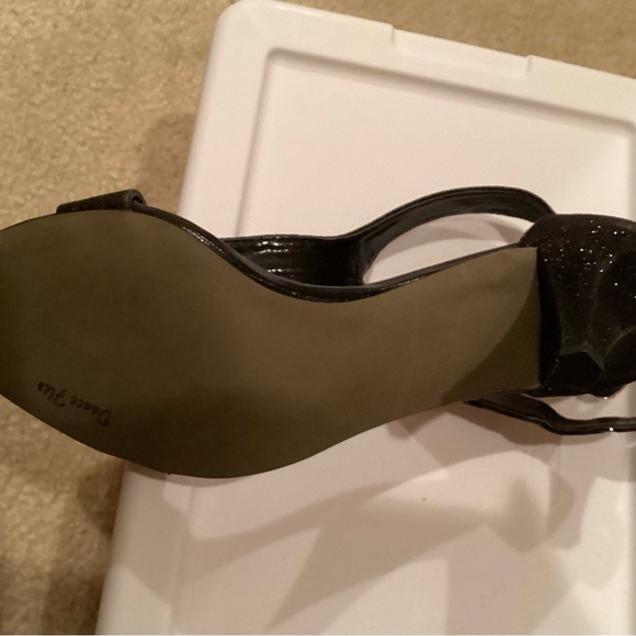 NWOT Easy Street Alive 5 Dance Flex Black Glitter Heels size 8 NARROW - Picture 6 of 7